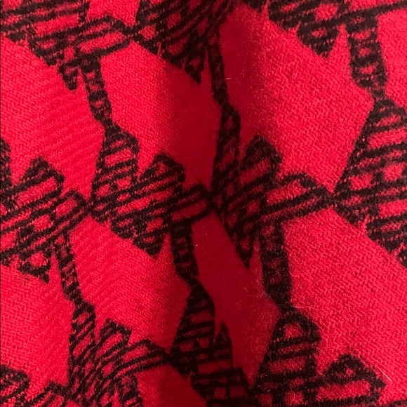Michael Kors Red and Black Patterned Women's Poncho - Picture 2 of 4